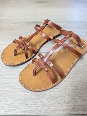 Sézane Célia Sandals – Natural Heritage Leather – EU 39